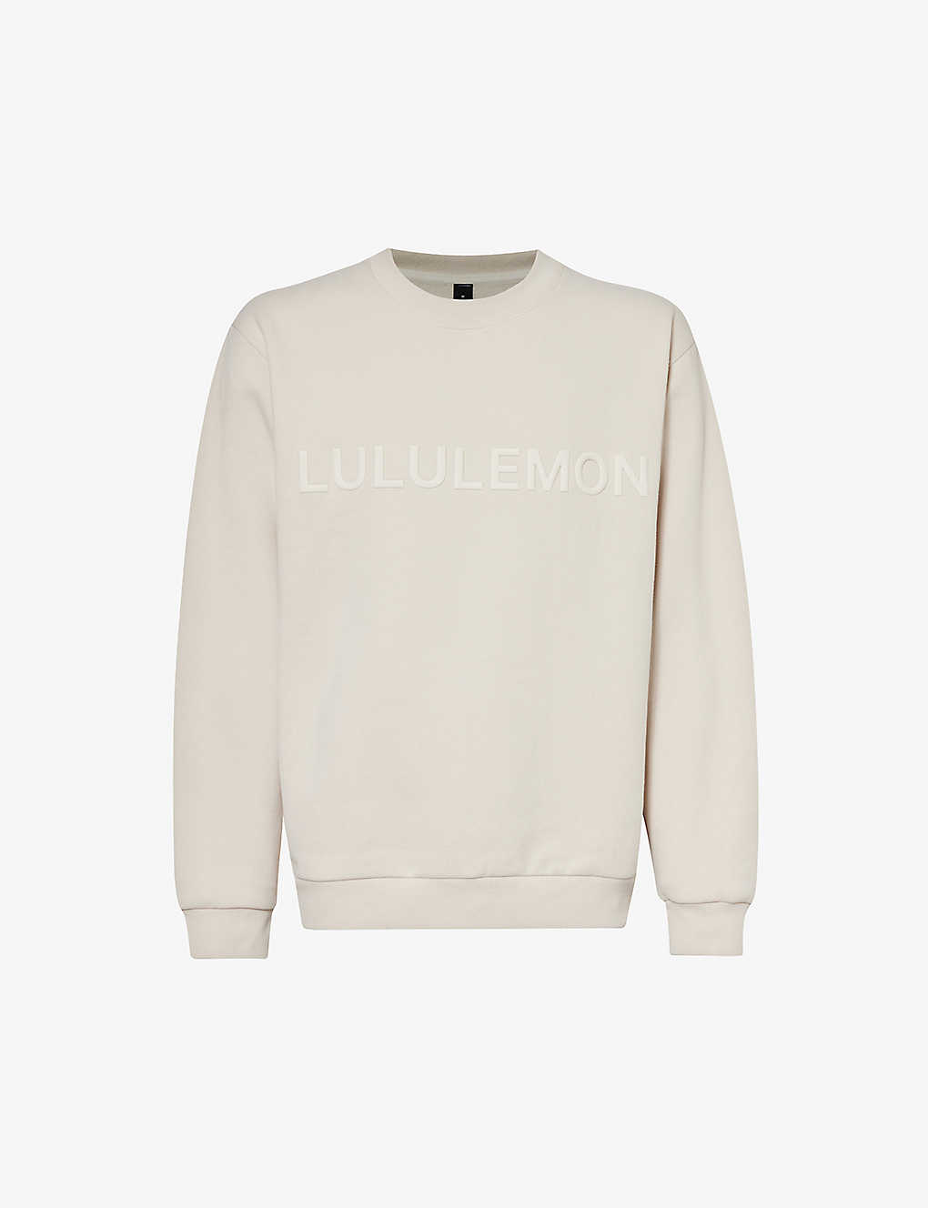 Shop Lululemon Steady State Branded Relaxed-fit Cotton-blend Sweatshirt In Cream