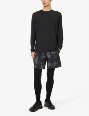 Shop Lululemon Men's Twilight Breeze Pace Breaker 7” Zipped-pocket Stretch Recycled-polyester Shorts In Black