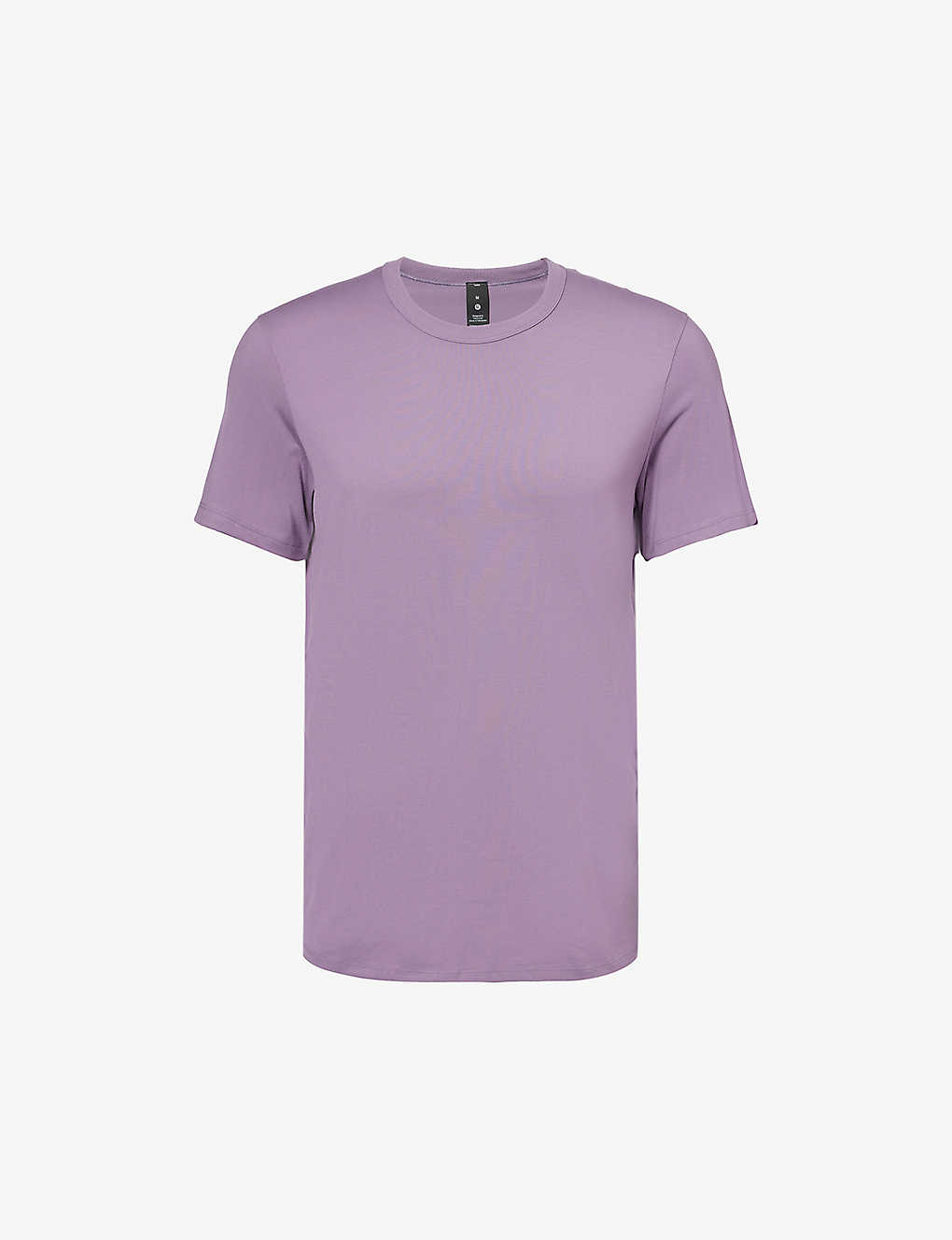 Lululemon Mens Purple Ash Fundamental Rubberised-logo Stretch-woven T-shirt