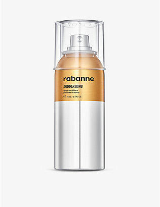 RABANNE: Shimmer Bomb face and body spray-on glitters