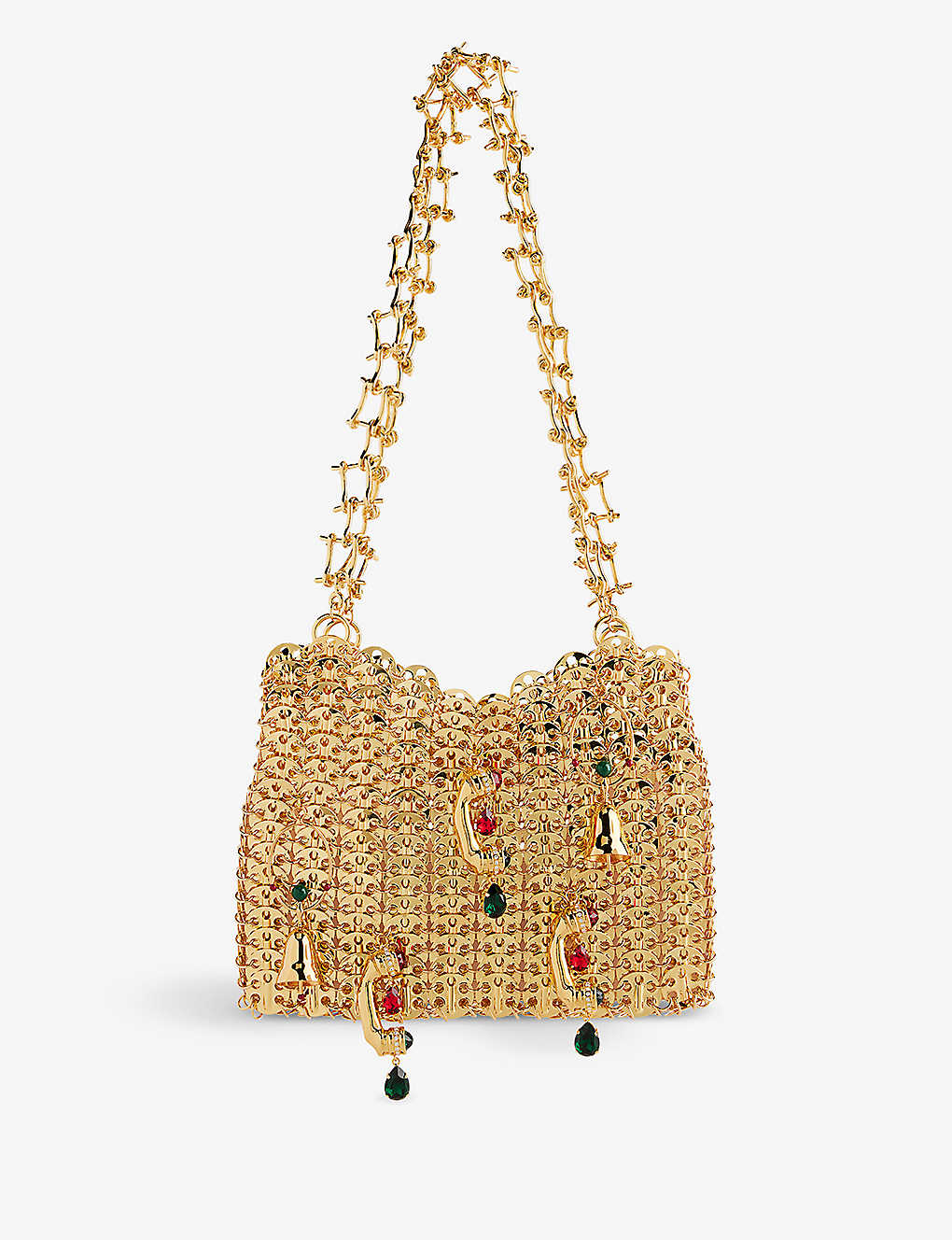 Rabanne Womens Dali Gold 1969 Dali Brass Shoulder Bag