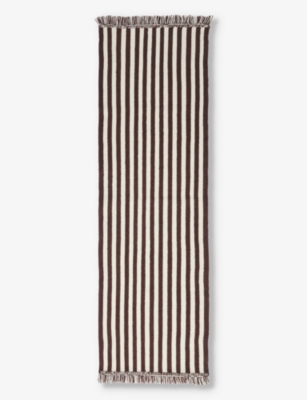 HAY: Stripes And Stripes fringed wool and cotton-blend rug 200cm x 60cm