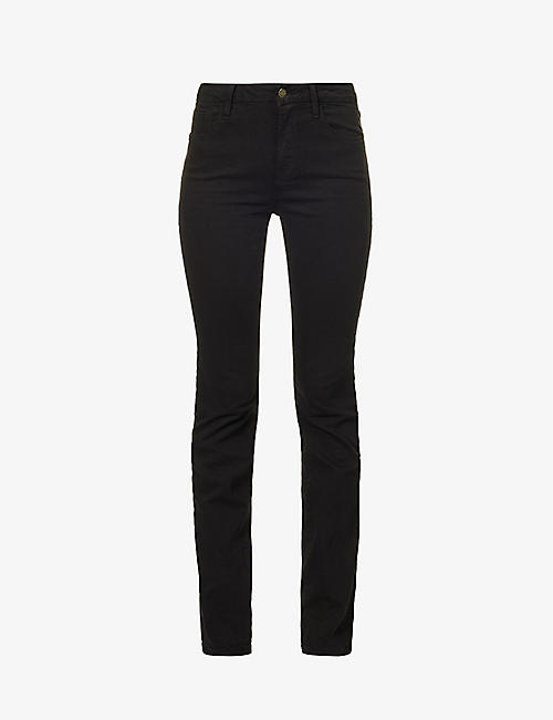 FRAME: Le Mini Boot boot-cut mid-rise denim-blend jeans