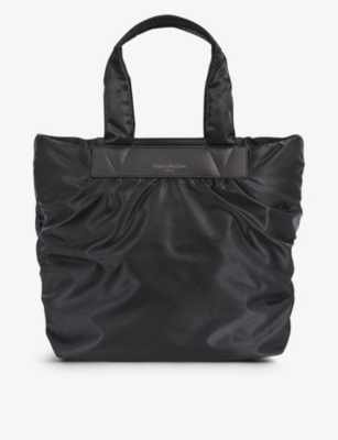 VEE COLLECTIVE: Caba ruched recycled-polyester tote bag