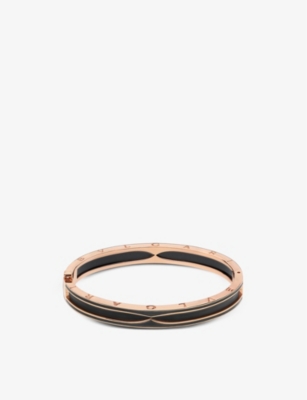 BVLGARI: B.zero1 18ct rose-gold bangle bracelet