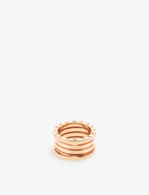 Bvlgari Womens Rose Gold B.zero1 Four-band 18ct Rose-gold Ring