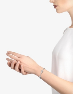 BVLGARI: BVLGARI BVLGARI 18ct white-gold and 0.53ct brilliant-cut diamond bracelet