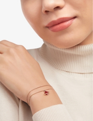 BVLGARI: Divas Dream 18ct rose-gold and carnelian bracelet