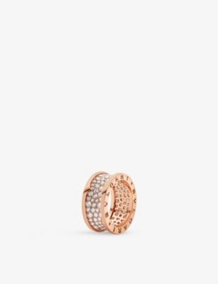 Bvlgari Womens Rose Gold B.zero1 18ct Rose-gold And 2.56ct Brilliant-cut Diamond Ring