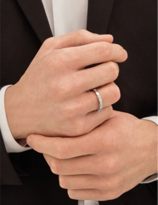 BVLGARI: Serpenti Viper 18ct white-gold and 0.21ct diamond ring