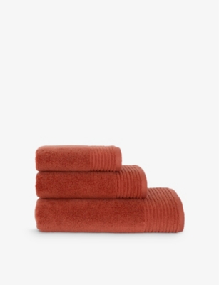OLIVIER DESFORGES: Alizee ribbed cotton bath sheet 100cm x 150cm