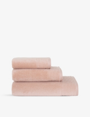 OLIVIER DESFORGES: Alizee ribbed cotton bath sheet 100cm x 150cm
