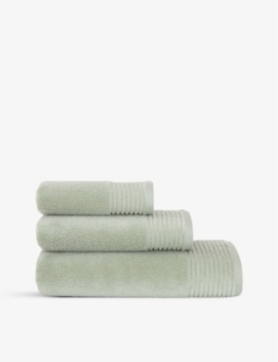OLIVIER DESFORGES: Alizee ribbed cotton bath sheet 100cm x 150cm