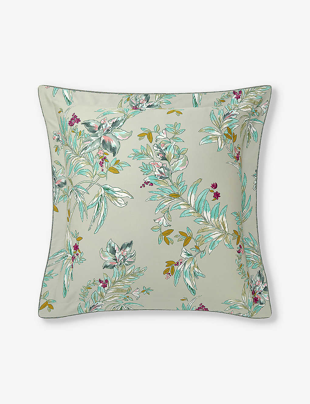 Yves Delorme Multicoloured Alcazar Floral-print Organic-cotton Pillowcase In Multi-coloured
