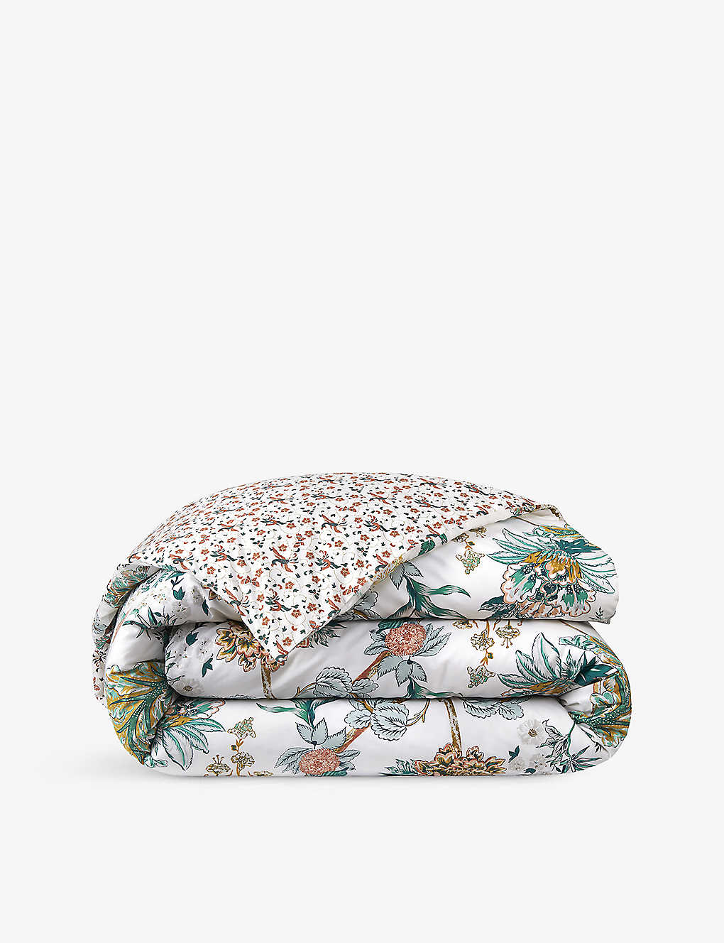 Yves Delorme Multicoloured Golestan Floral-print Organic-cotton Duvet Cover