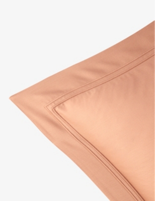 Shop Yves Delorme Sien Triomphe Quilted Organic Cotton-sateen Pillowcase In Sienna