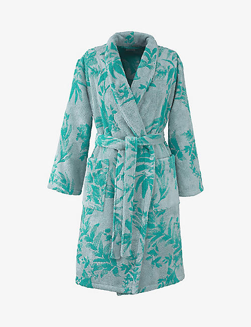 YVES DELORME: Alcazar floral-print organic cotton-blend bathrobe