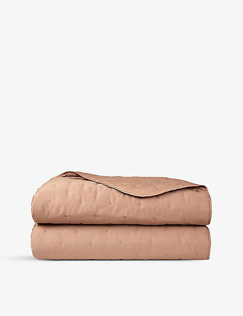 YVES DELORME: Triomphe quilted organic cotton-sateen bedcover