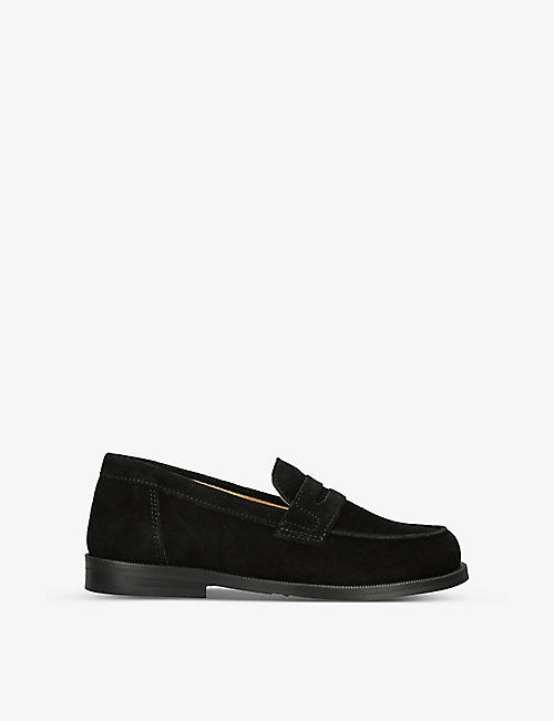 PAPOUELLI: Max suede-leather loafer shoes 6-8 years