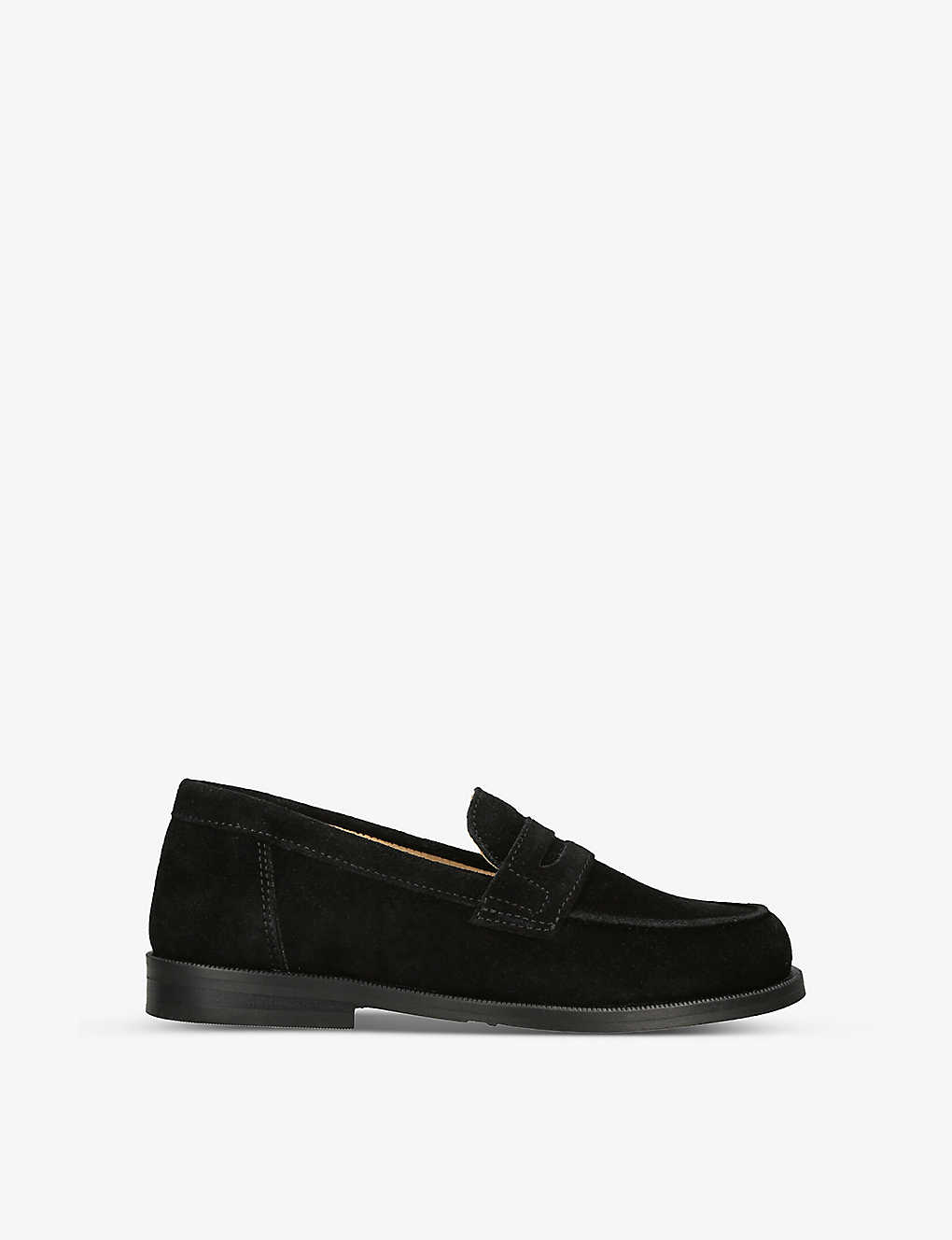 Papouelli Kids'  Suede Max Loafers In Black