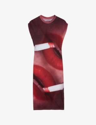 Zadig & Voltaire Adoni Photograph-print Midi Dress In Multicolor