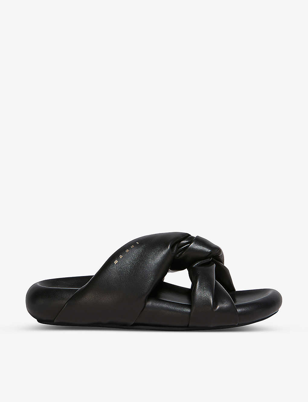 Marni Womens Black Bubble Twisted Top-strap Leather Sandals