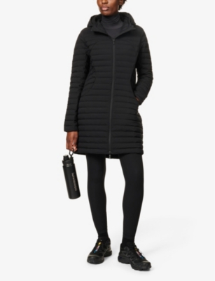 Shop Lululemon Womens Black Pack It Down Funnel-neck Stretch-woven Jacket