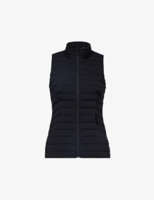 Shop Lululemon Womens Black Pack It Down Padded Stretch Shell-down Gilet