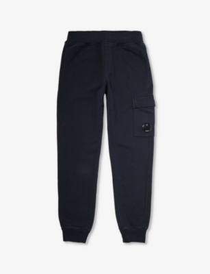 CP COMPANY: Lens-compartment tapered cotton-jersey jogging bottoms 12-14 years