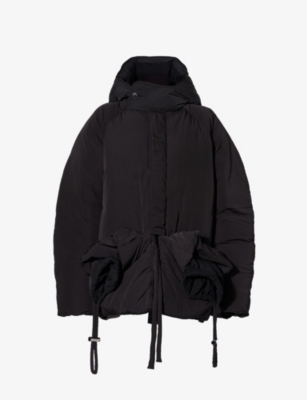 JACQUEMUS JACQUEMUS WOMENS BLACK LA DOUDOUNE CAPULLO OVERSIZED SHELL JACKET