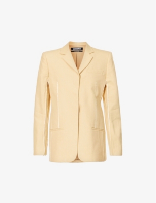 Jacquemus Beige Le Chouchou 'la Veste Caraco' Blazer In Beige