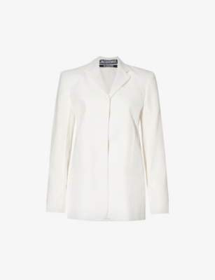 JACQUEMUS JACQUEMUS WOMENS LA VESTE CARACO SINGLE-BREASTED WOVEN BLAZER