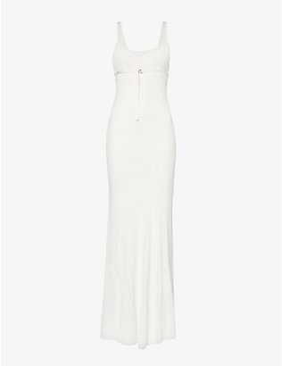 JACQUEMUS: La Robe Maille Oranger recycled polyester-blend maxi dress