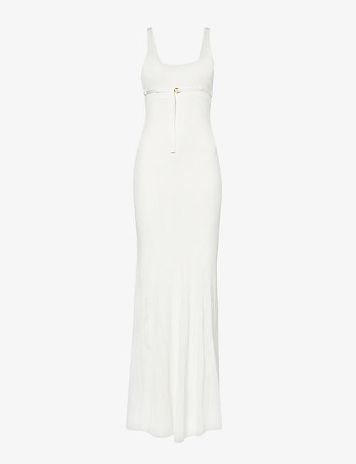 JACQUEMUS: La Robe Maille Oranger recycled polyester-blend maxi dress