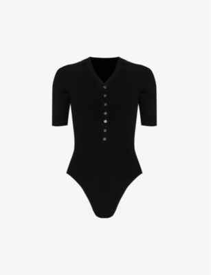Jacquemus Black Le Papier 'le Body Yauco' Bodysuit In Black