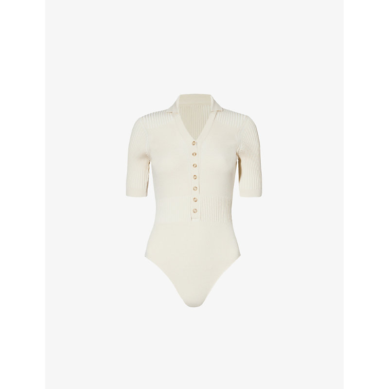 JACQUEMUS JACQUEMUS WOMENS LE BODY YAUCO V-NECK KNITTED BODY