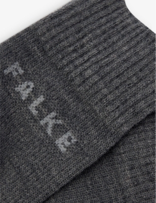 Shop Falke Ergonomic Sport System Women's 3180 Asphalt Tk2 Explore Ribbed-cuff Stretch-woven Ankle Socks In Grey