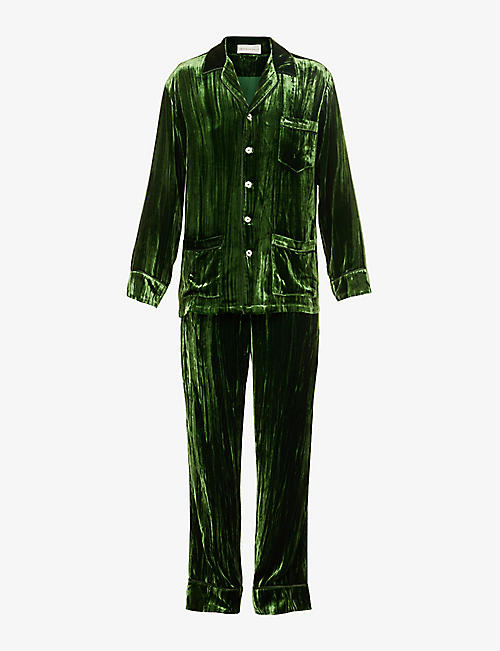 OLIVIA VON HALLE: Yves regular-fit rayon and silk-blend pyjama set