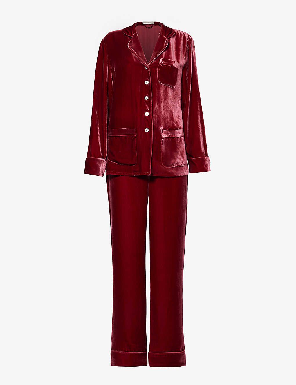Olivia Von Halle Womens Port Coco Regular-fit Rayon And Silk-blend Pyjama Set