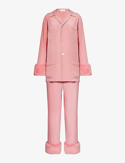 OLIVIA VON HALLE: Fifi silk pyjama set