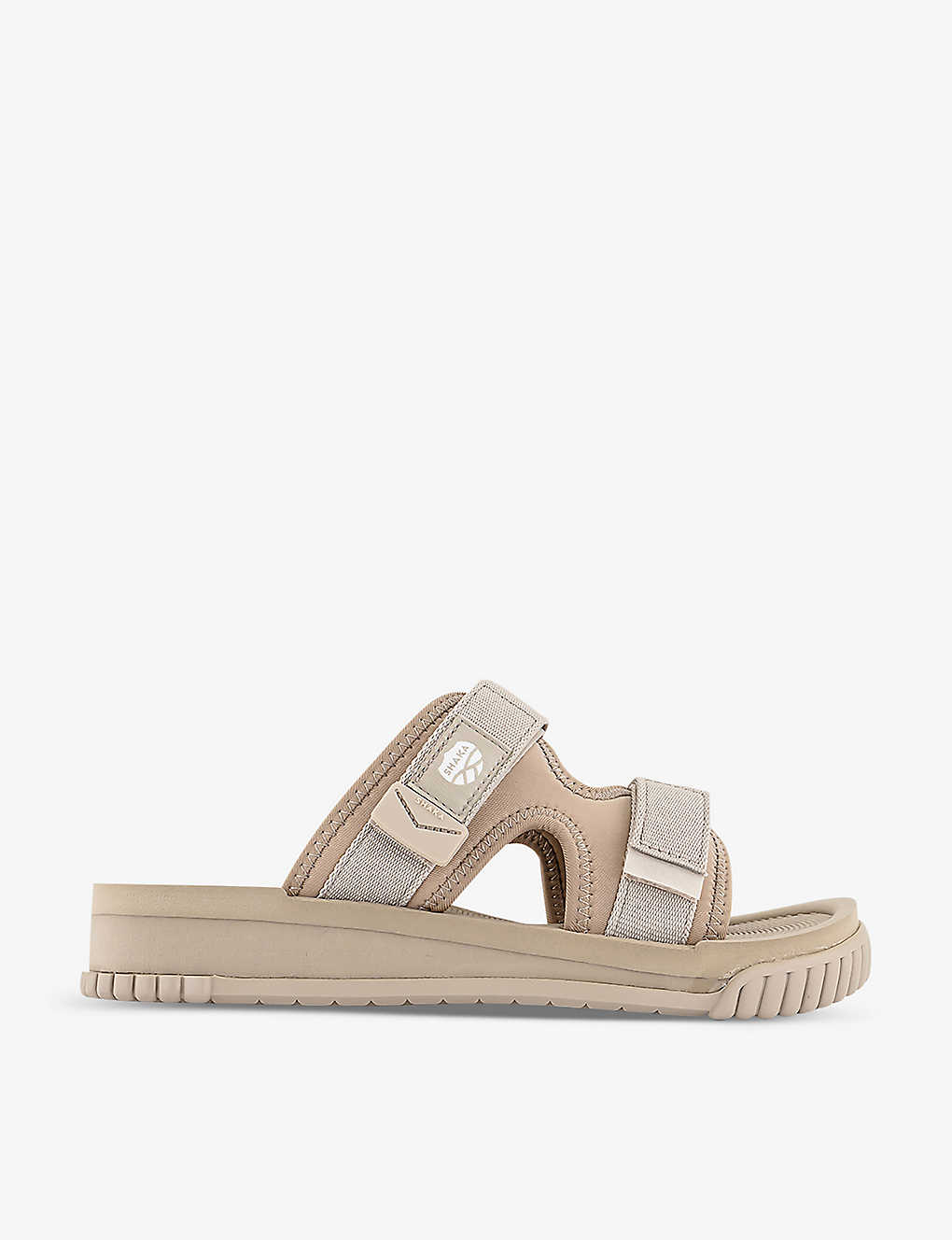 Sha·ka Chill Out Logo-patch Woven Sandals In Taupe