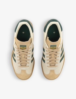 ADIDAS: Gazelle Bold brand-stripe suede low-top trainers