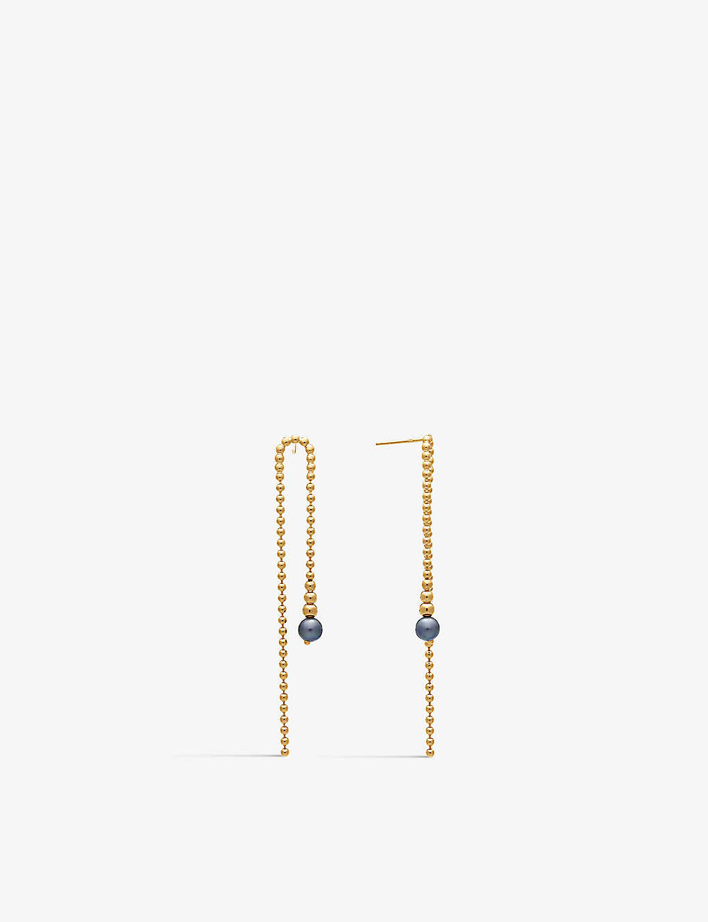 Rachel Jackson Stellar Orb 22ct Yellow Gold-plated Sterling-silver And Pearl Drop Earrings