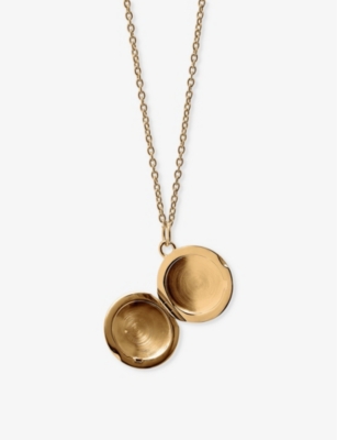 RACHEL JACKSON: Stellar Star small 22ct yellow-gold plated sterling-silver locket necklace