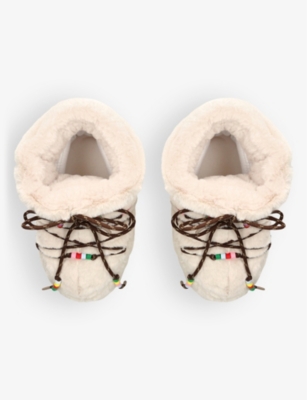 Shop Moon Boot Women's Cream Icon Low Faux-fur Snow Boots