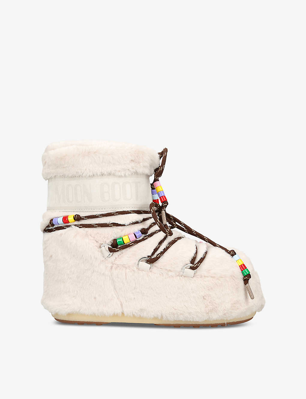 Shop Moon Boot Icon Low Faux-fur Snow Boots In Cream