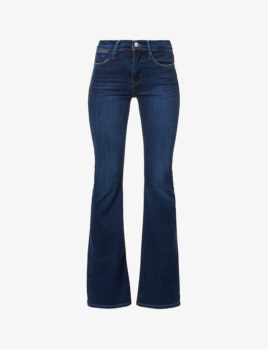 Frame Womens Majesty Le High Flare Slip-pocket High-rise Flare-leg Stretch-denim Jeans