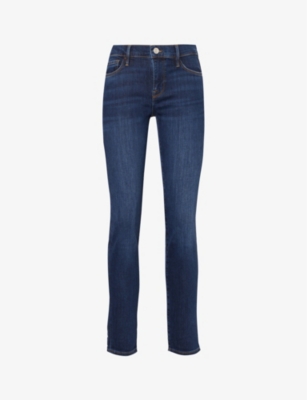 FRAME: Le Garcon straight-leg mid-rise stretch-denim jeans