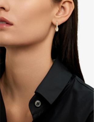 MELISSA KAYE: Ada 18ct yellow-gold and 0.21ct brilliant-cut diamond earrings