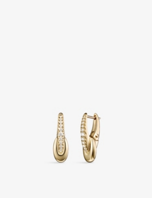 MELISSA KAYE: Ada 18ct yellow-gold and 0.21ct brilliant-cut diamond earrings